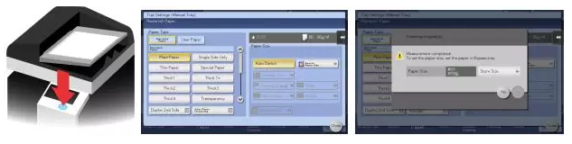 bizhub 658e系列新品配備的非常規紙張自動檢測功能 bizhub 658e系列新品配備的非常規紙張自動檢測功能